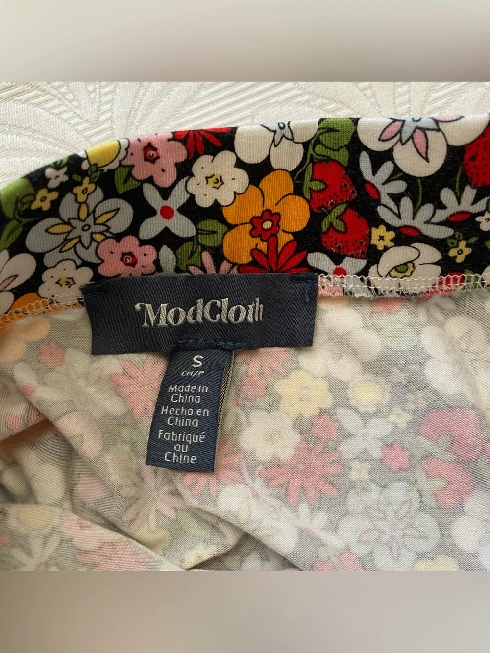 Floral Skirt With Pockets By ModCloth Size S